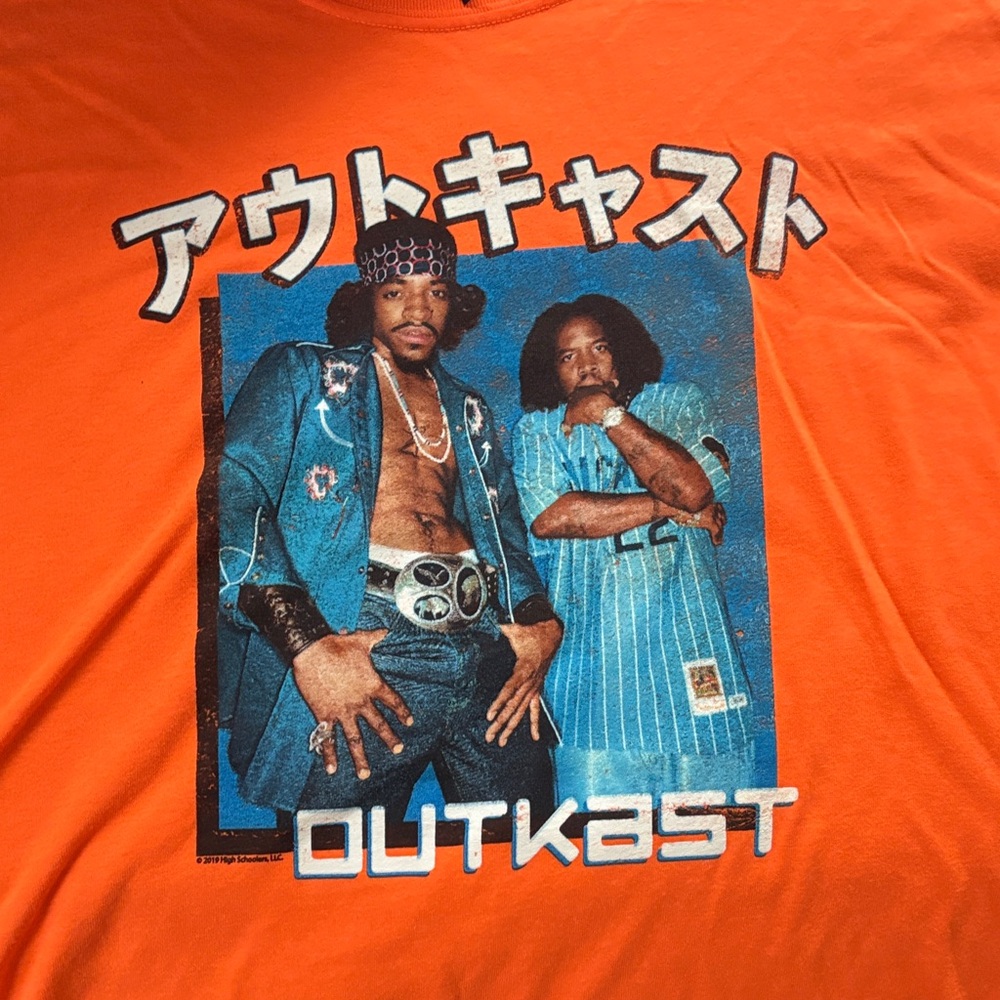 Hot Topic Orange Outkast Graphic Tee